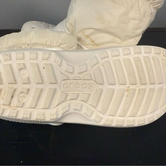 Crocs Classic Lined Neo Puff White Boots 206630-143 Men's Size 8 Women’s 10 - Picture 4 of 5